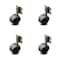 Service Caster 2 Inch Flat Black Hooded Nylon Twin Wheel Casters with Side Mount Set SCC SCC-GR02S50D-NYS-FB-716X78-CB180-4 - alternate 1